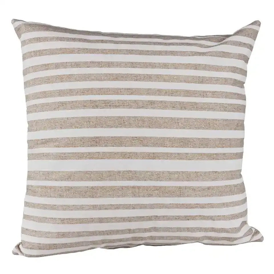 Cojín Lona Rayas Beige 50x50cm 1