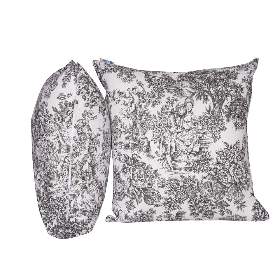 Set 2 Cojines Lona Paisaje Black 50x50cm 2
