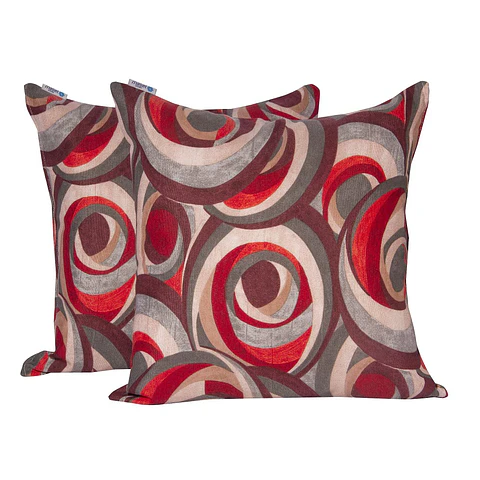 Set 2 Cojines Lona Sonido Red 50x50cm