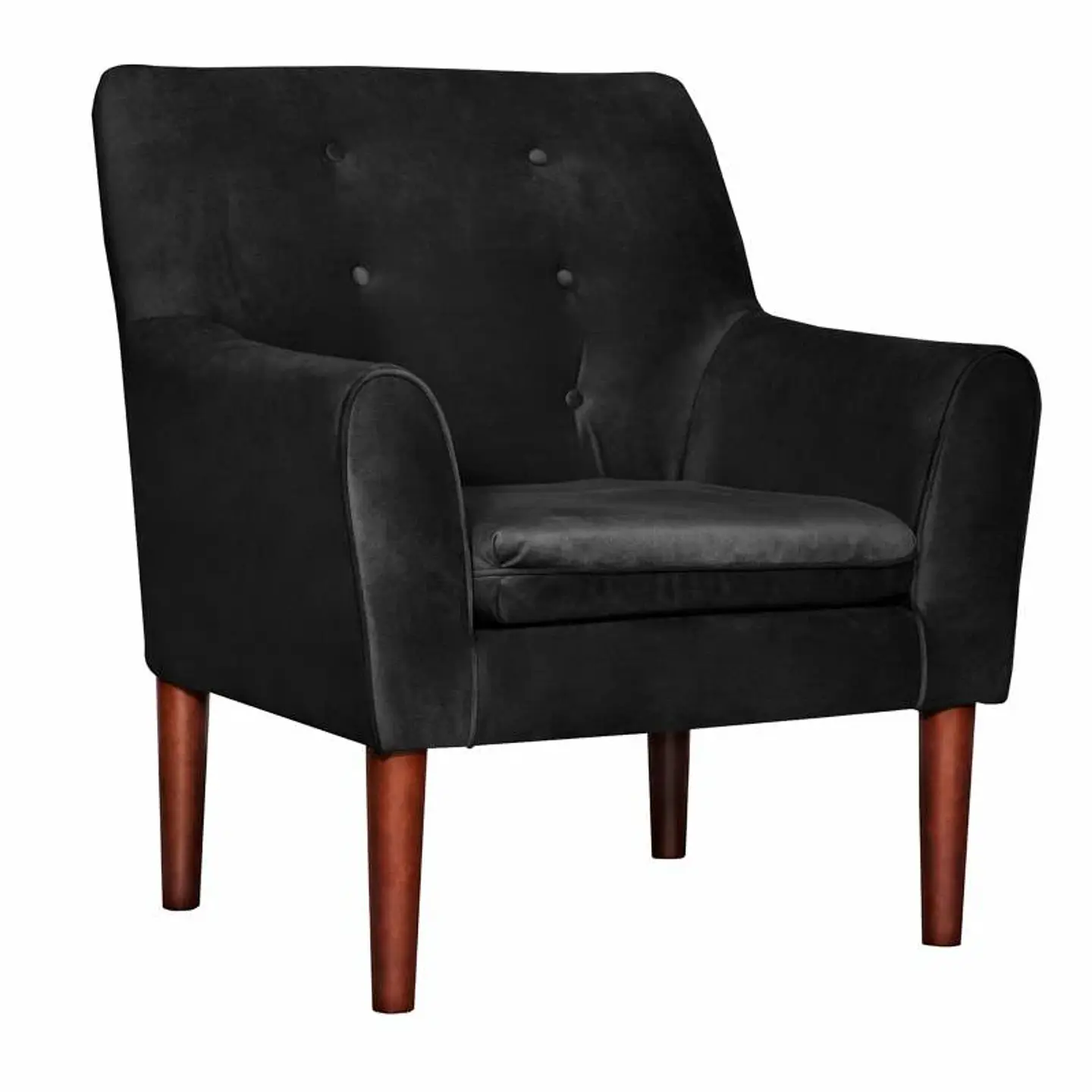 Poltrona Bergen Felpa Negro 78x98x70 2