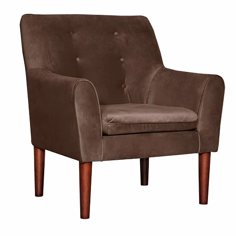 Poltrona Bergen  Felpa Chocolate 78x98x70