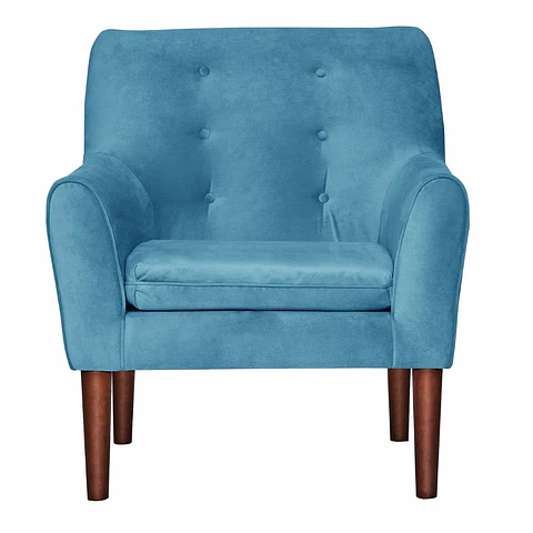 Poltrona Bergen  Felpa Turquesa 78x98x70