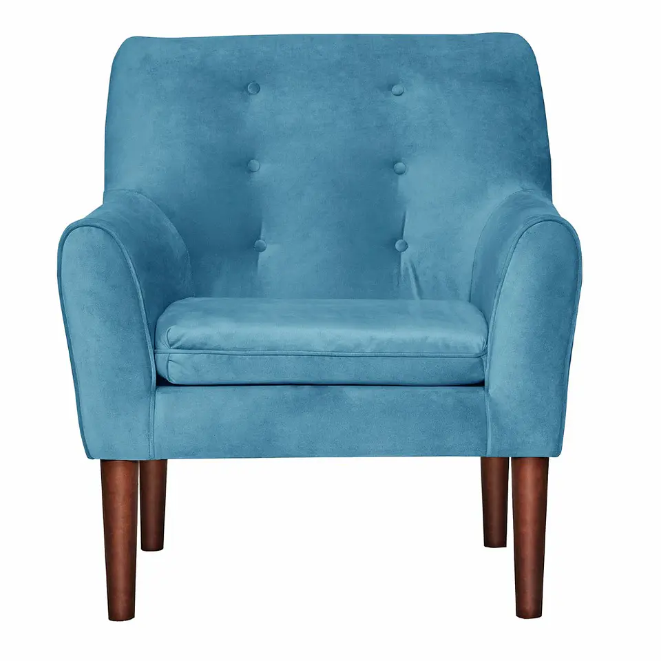 Poltrona Bergen  Felpa Turquesa 78x98x70 1