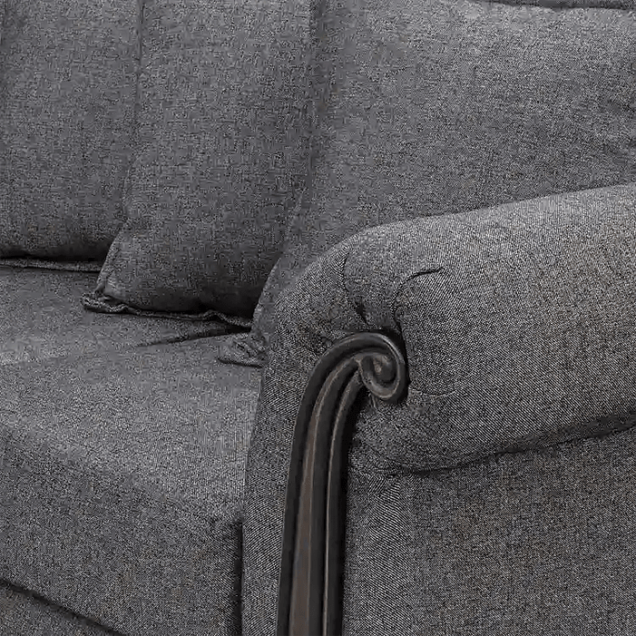 Sofá Esmirna 3 Cuerpos Grey 3