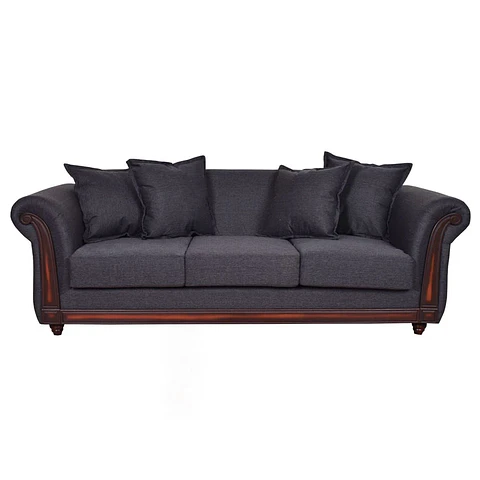 Sofá Esmirna 3 Cuerpos Dark Grey
