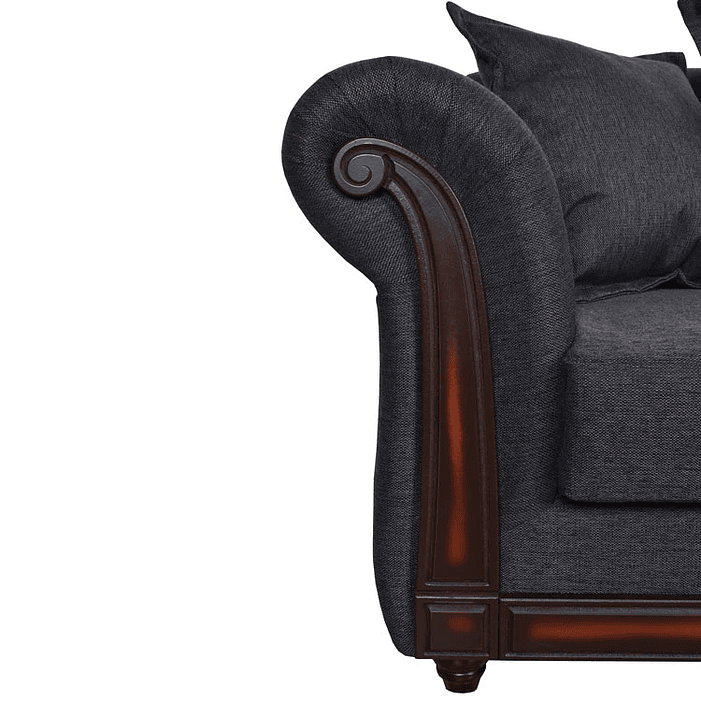 Sofá Esmirna 3 Cuerpos Dark Grey 3