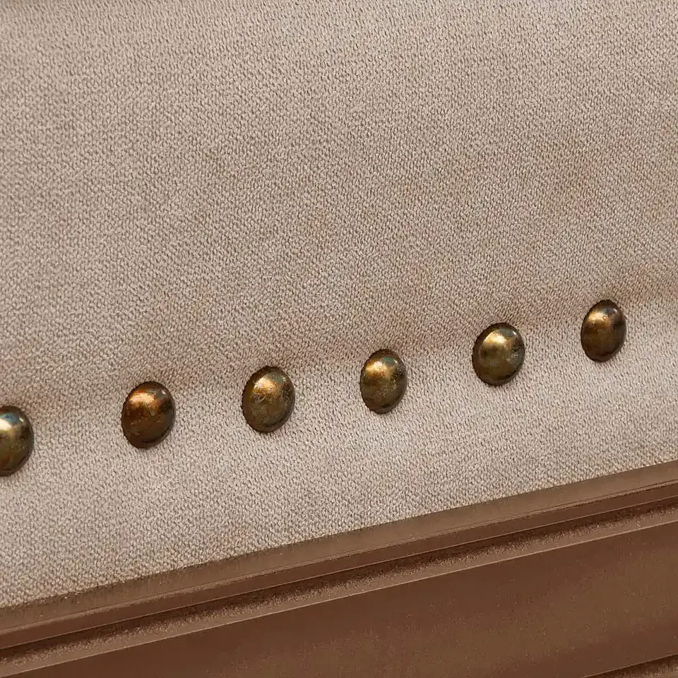 Sofá 3c Estambul Tachas Tela Beige 220x90x95 4