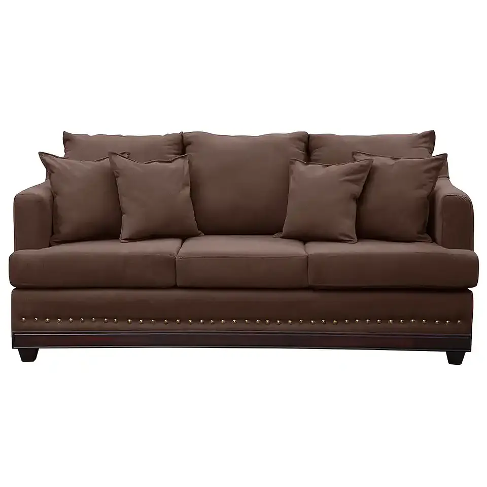 Sofá 3c Estambul Tachas Tela Chocolate 220x90x95 1