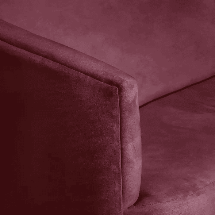 Sofá Oslo Felpa 2C Burdeo 160x80x70 4