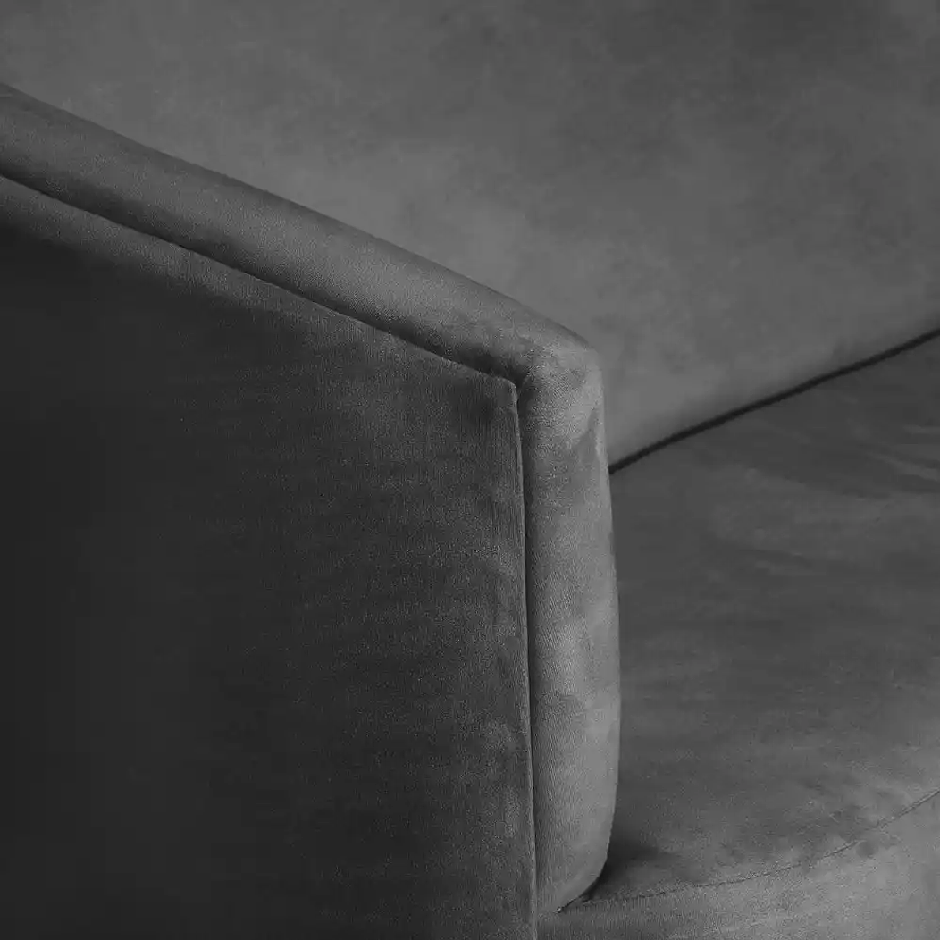 Sofá Oslo Felpa 2C Gris Oscuro 160x80x70 4