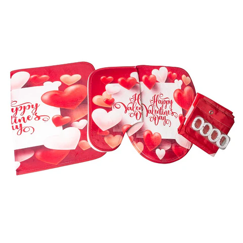 Set  Cortina Baño Valentine Day