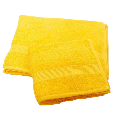 Juego  Toallas Algodón Amarillo 100% algodón