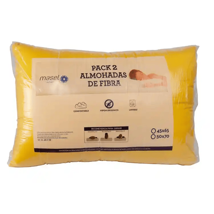Pack Almohadas 50X70 Microfibra Yellow 3