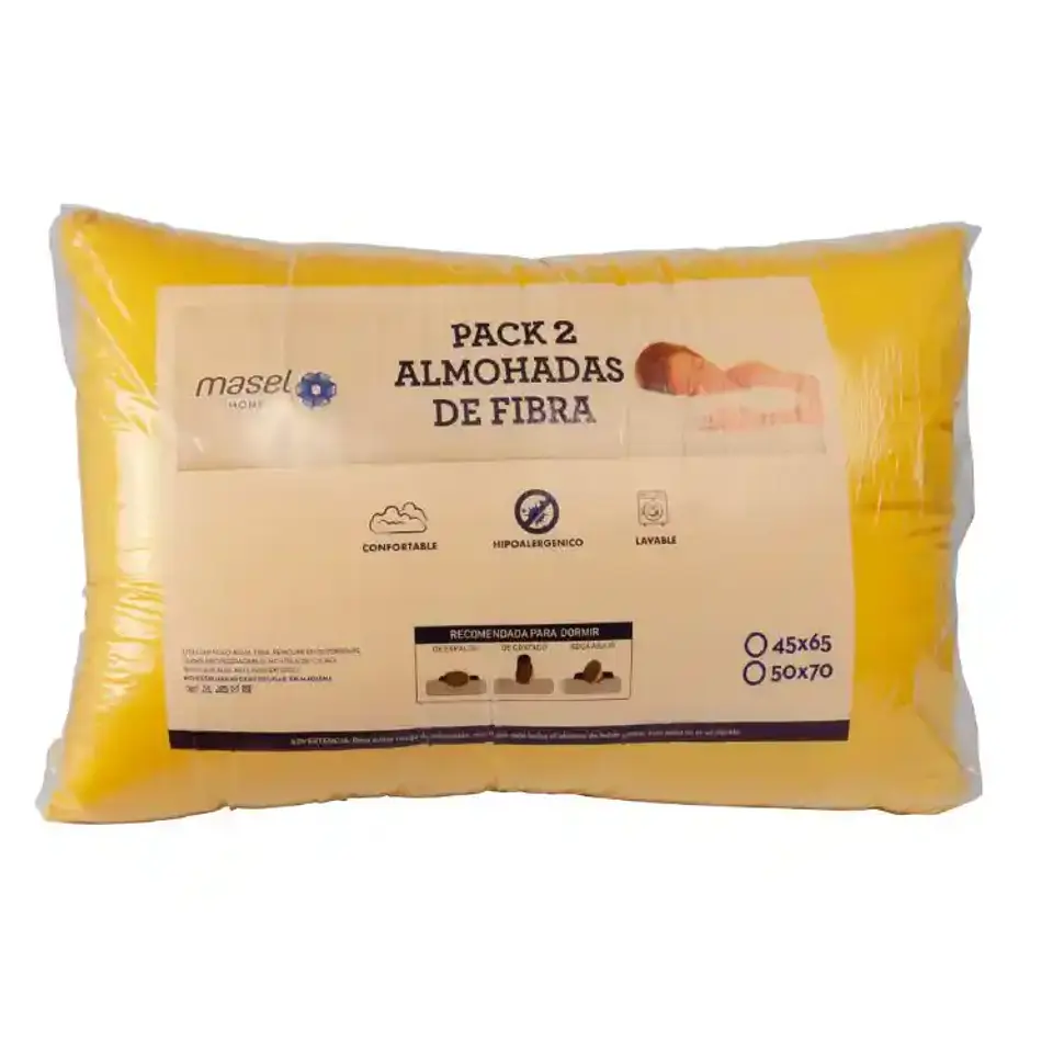 Pack Almohadas 50X70 Microfibra Amarillo 3