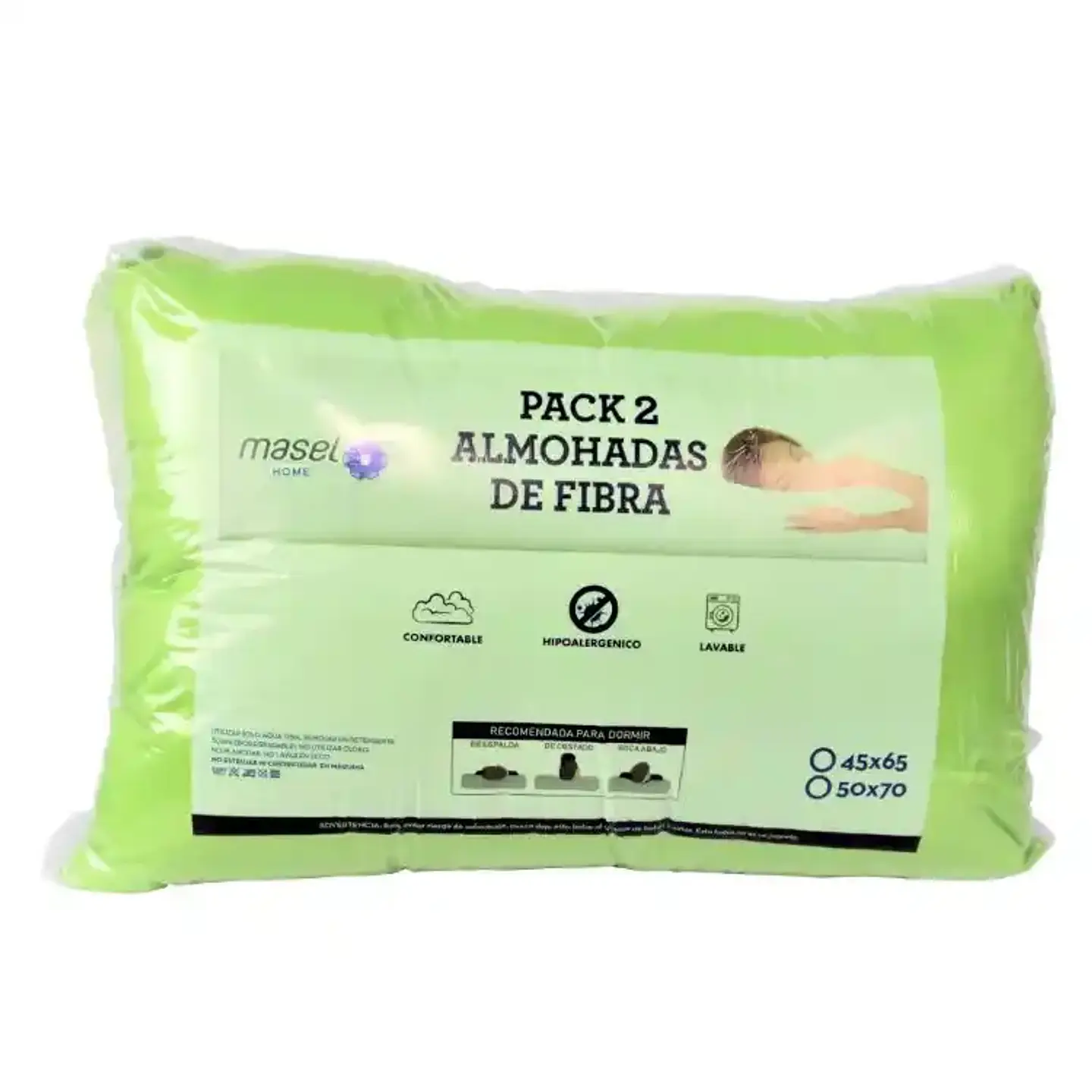 Pack Almohadas 50X70 Microfibra Pistacho 3