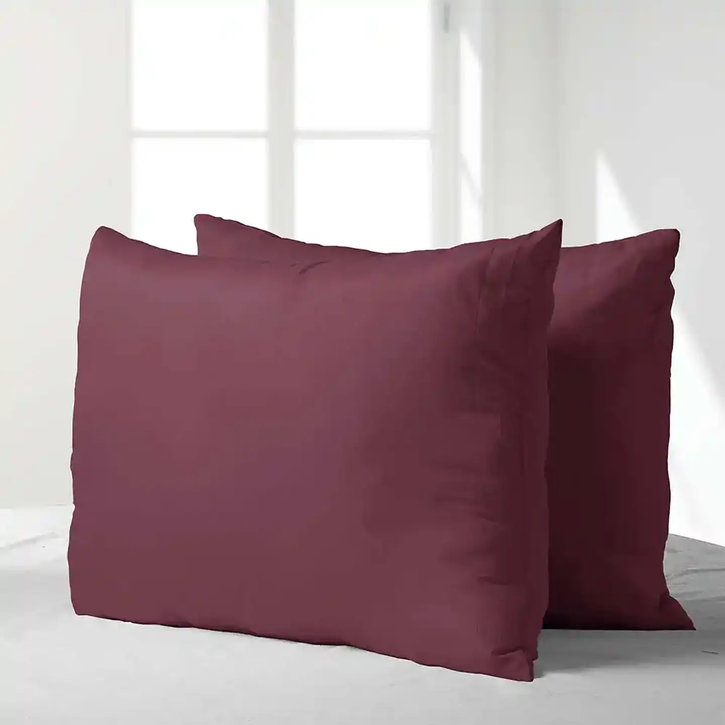 Pack Almohadas 50X70 Microfibra Burdeo 1