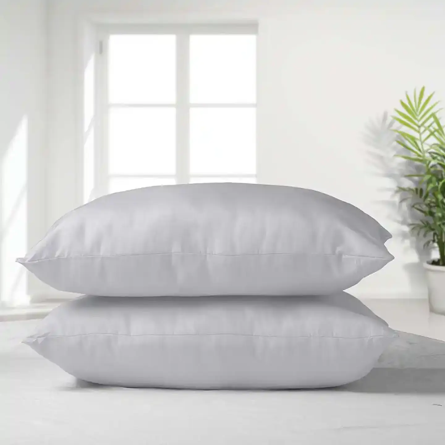 Pack Almohadas 50X70 Microfibra Gris  2