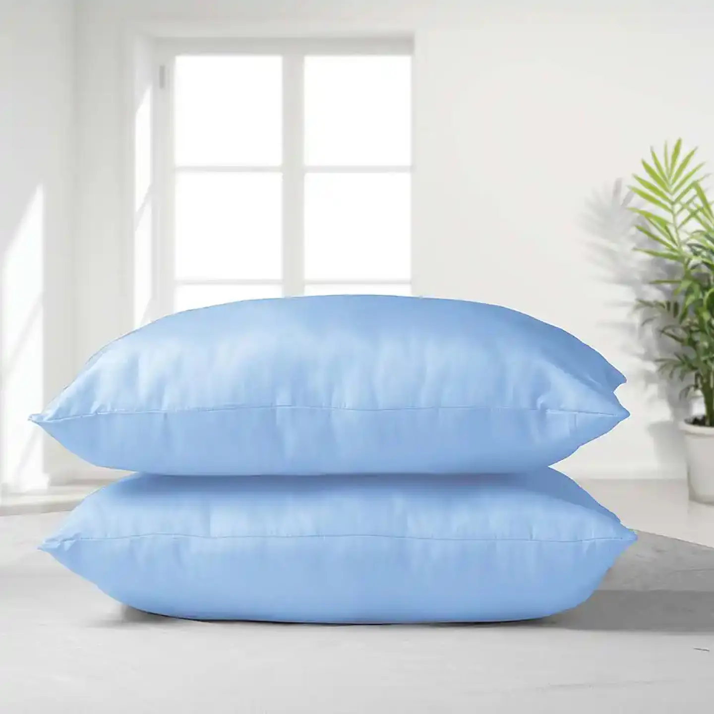 Pack Almohadas 50X70 Microfibra Celeste 2