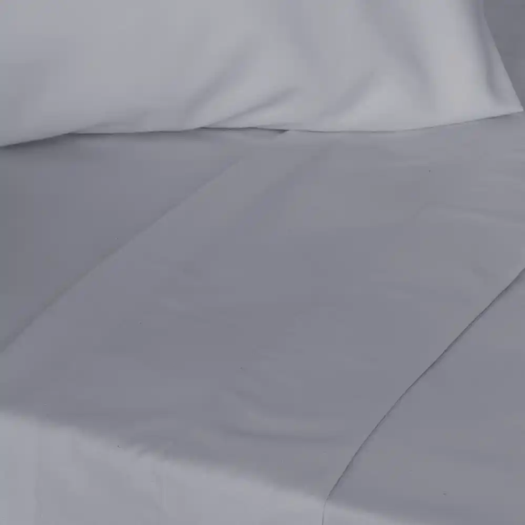 Juego de Sábanas Lisas 3 Piezas 1 Plaza Light Grey 2