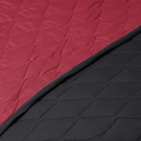 Quilt Bicolor Masel 2 plazas Negro-Rojo