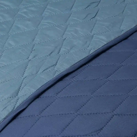 Quilt Bicolor Masel King Azul -Petróleo