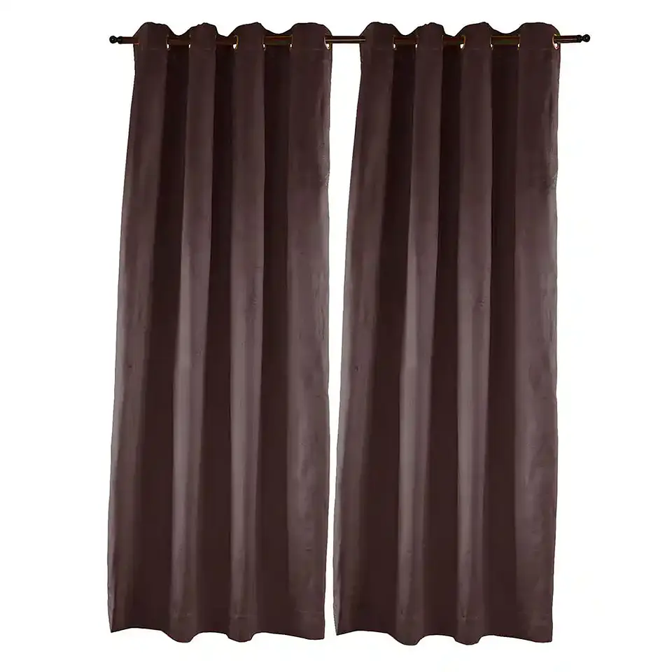 Cortina Argollas NEW VELVET 1.40 X 2.25 CHOCOLATE 4