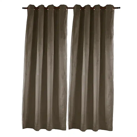 Cortina Argollas NEW VELVET 1.40 X 2.25 TABACO