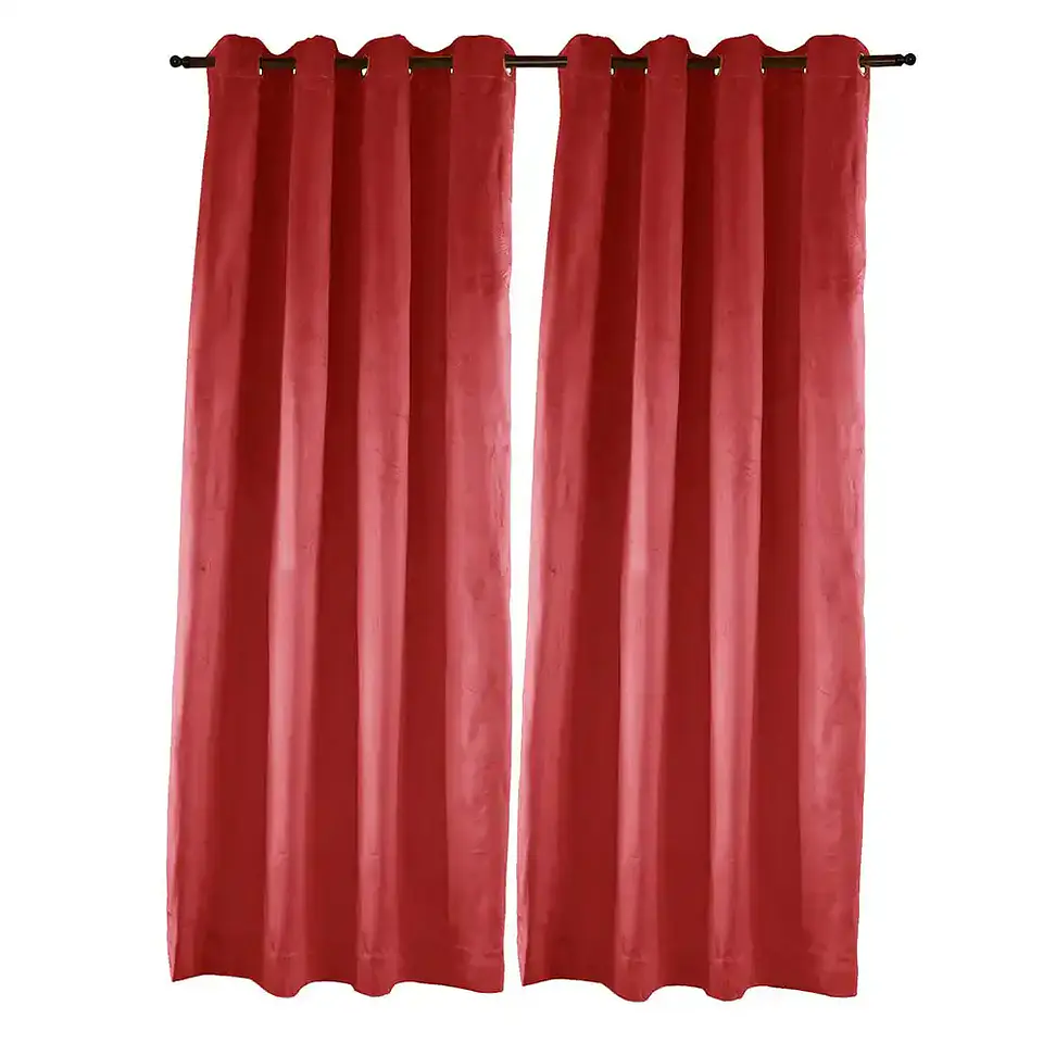 Cortina Argollas NEW VELVET 1.40 X 2.25 Rojo 2
