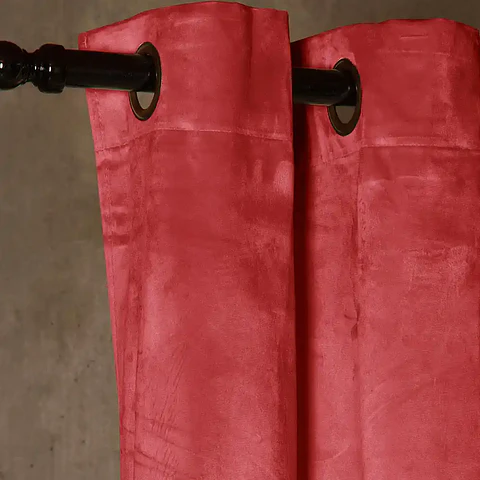 Cortina Argollas NEW VELVET 1.40 X 2.25 Rojo