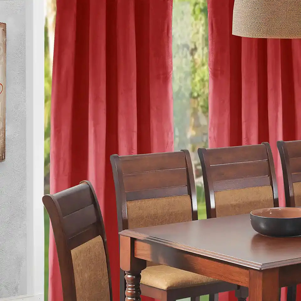 Cortina Argollas NEW VELVET 1.40 X 2.25 Rojo 3