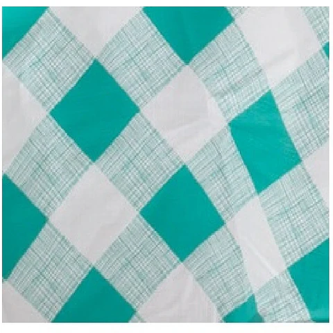 Mantel PVC Cuadrille Turquesa Redondo 180 cm.