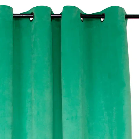 Cortina Argollas NEW VELVET 1.40 X 2.25 VERDE CATA