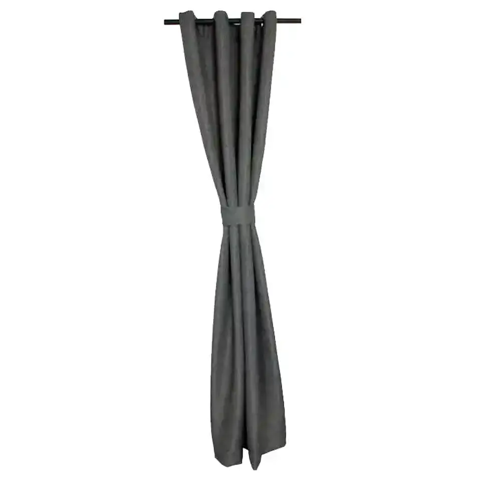 Cortina Argollas Kikar  Gris Oscuro 140x225 2