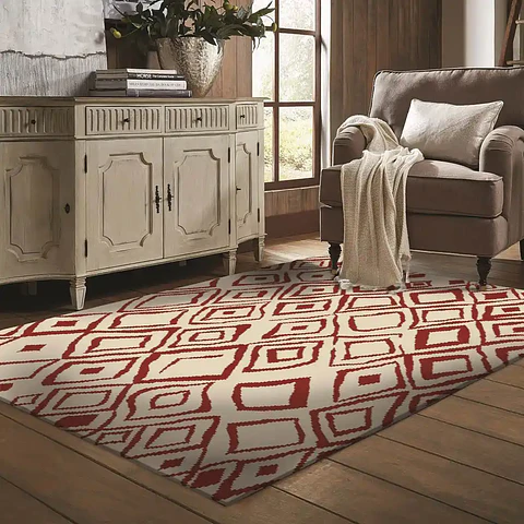 Alfombra Anat3 1.60.0x2.30 Blanco-rojo