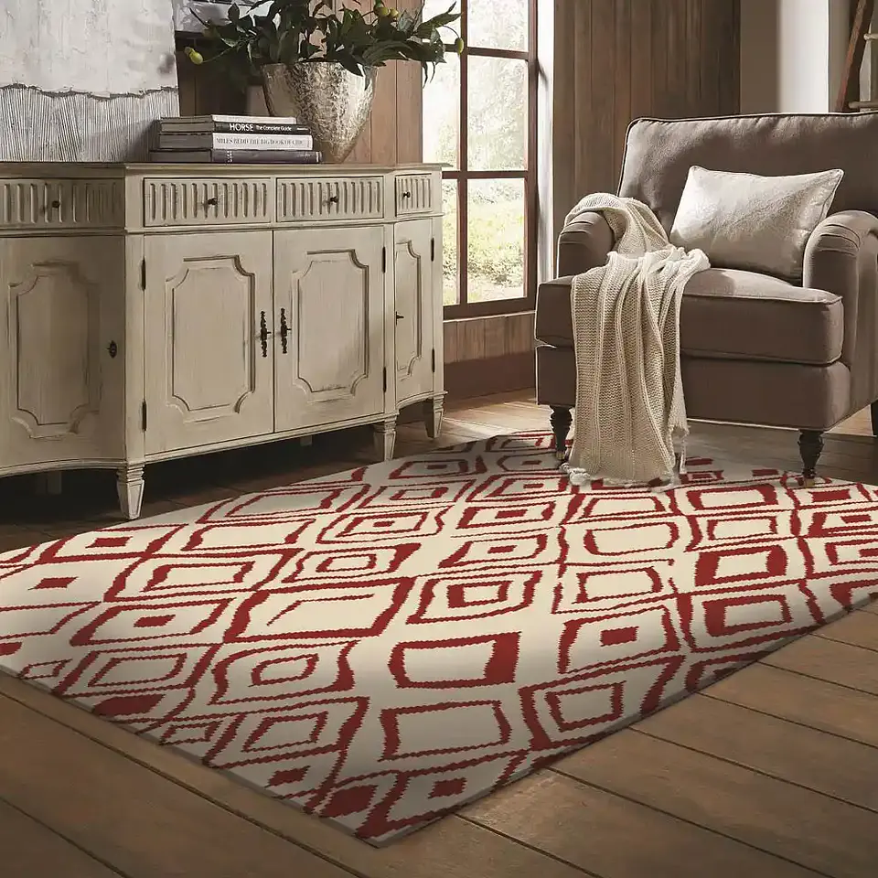 Alfombra Anat3 1.60.0x2.30 Blanco-rojo 1