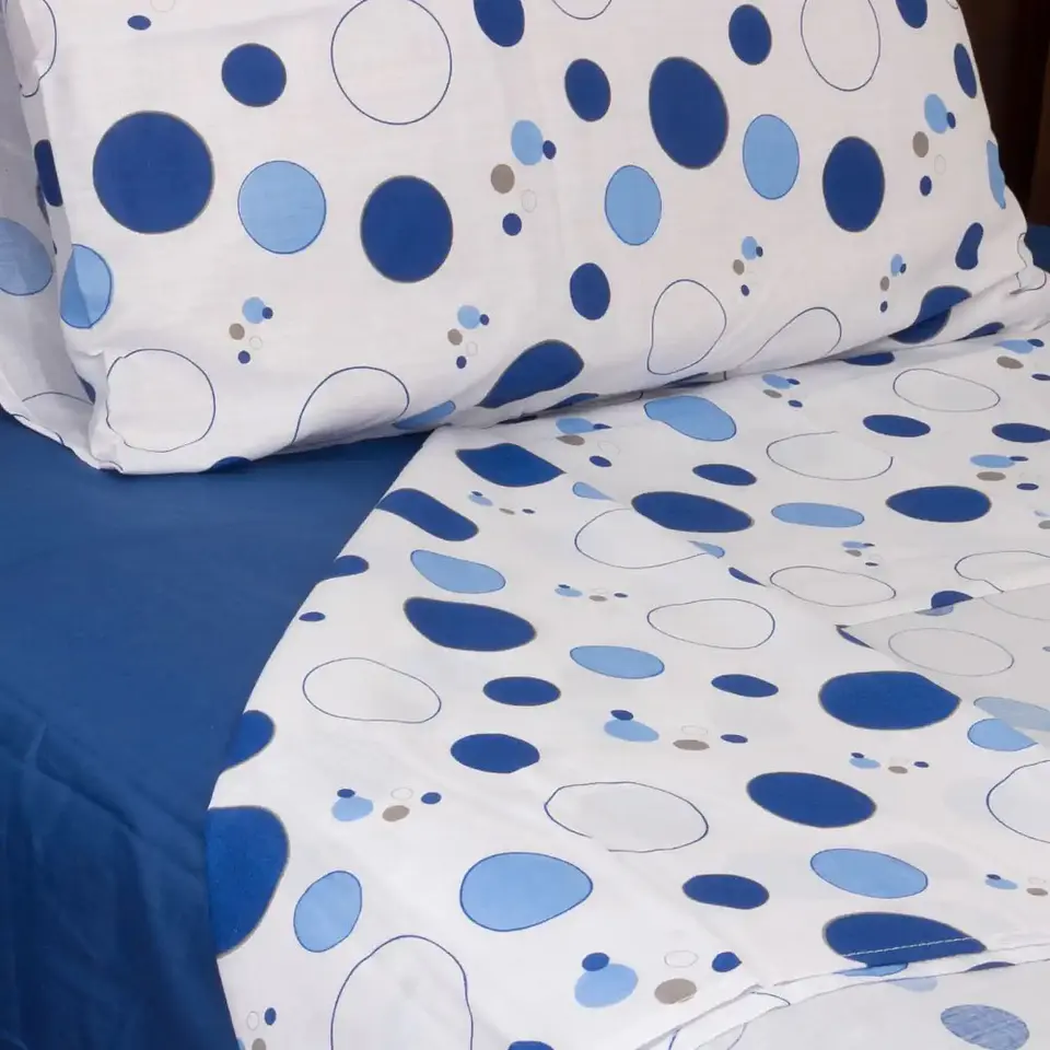 Juego de Sábanas Burbujas Blue King 1