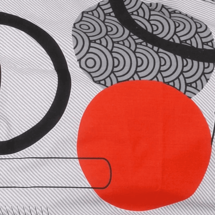 Juego de Sábanas Circulos Grey King 4