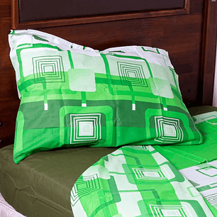 Juego de Sábanas Cuadros Green King