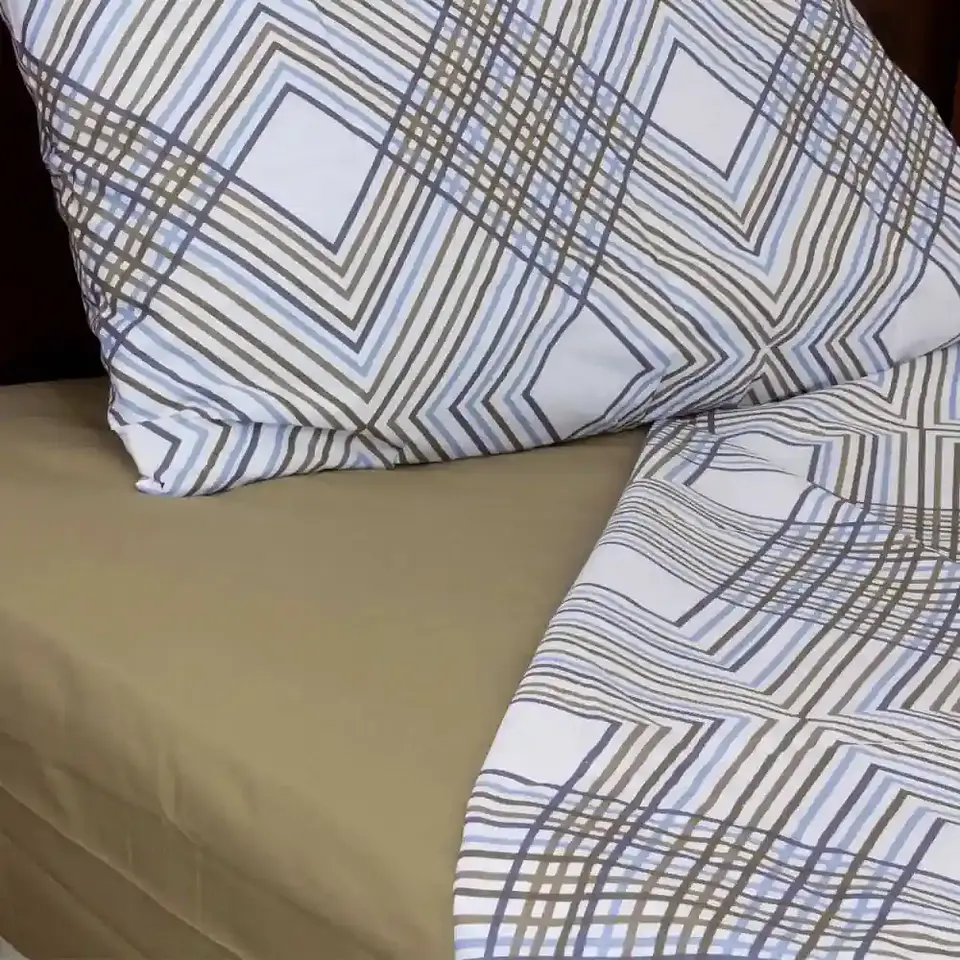Juego de Sábanas Line Taupe King 1