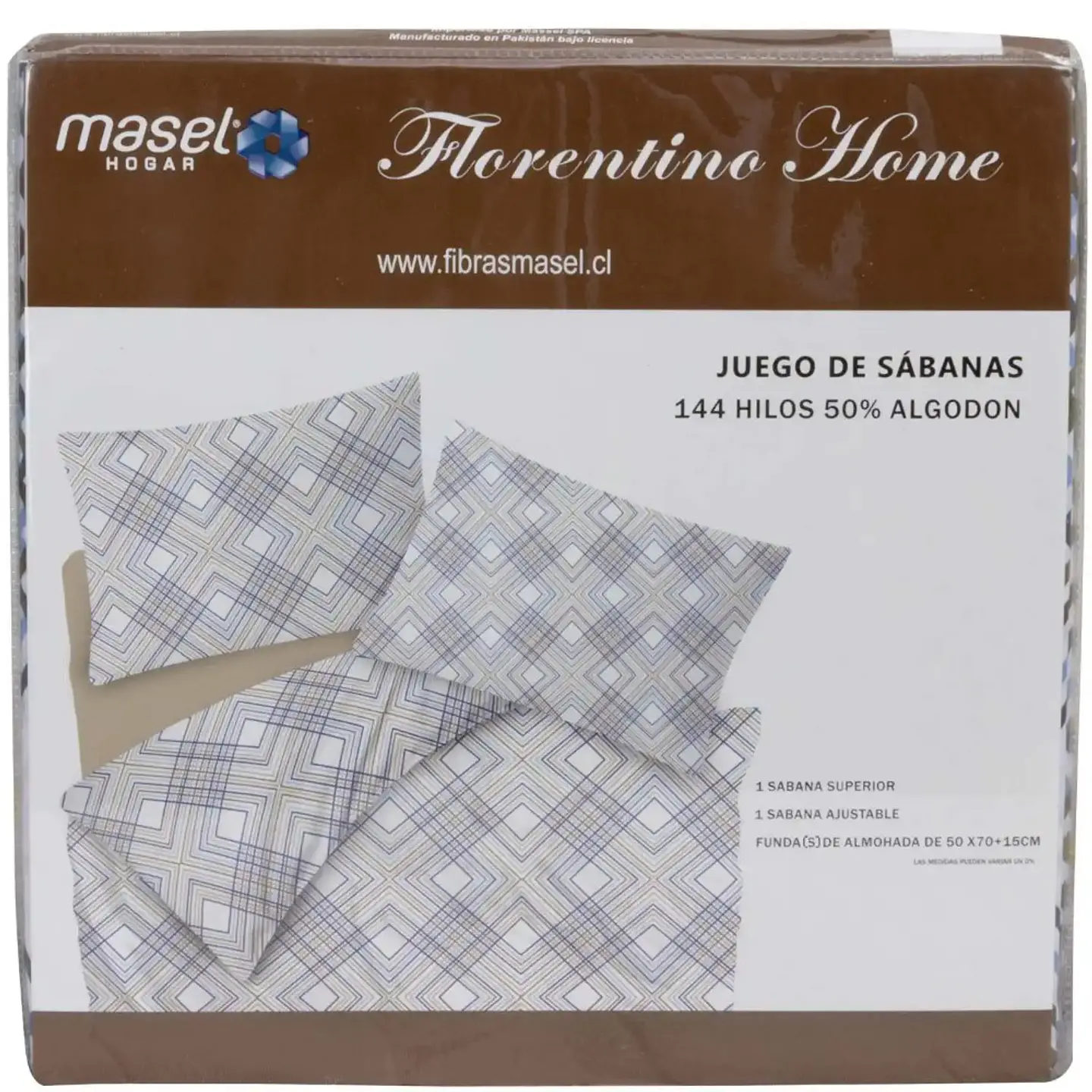 Juego de Sábanas Line Taupe King 3
