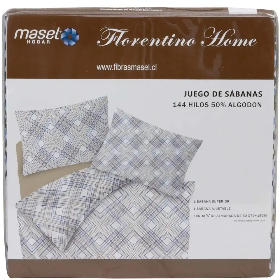Juego de Sábanas Line Taupe King 3