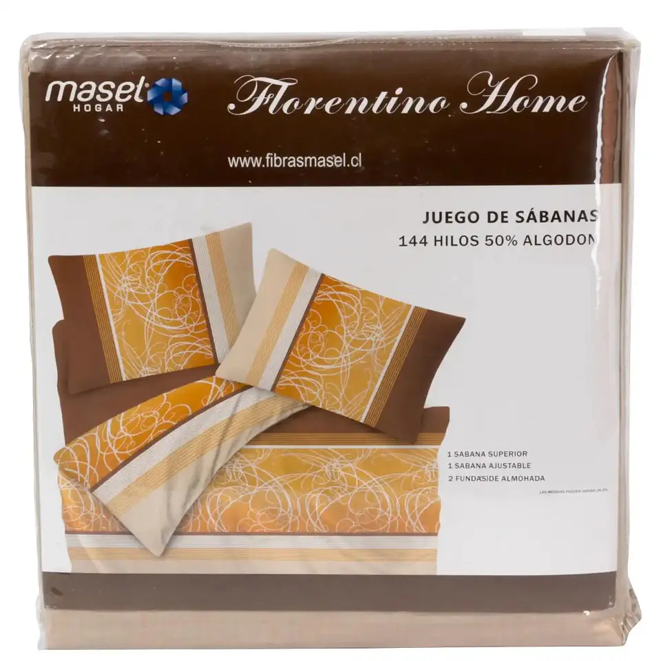 Juego de Sábanas Sinuo Chocolate King 4