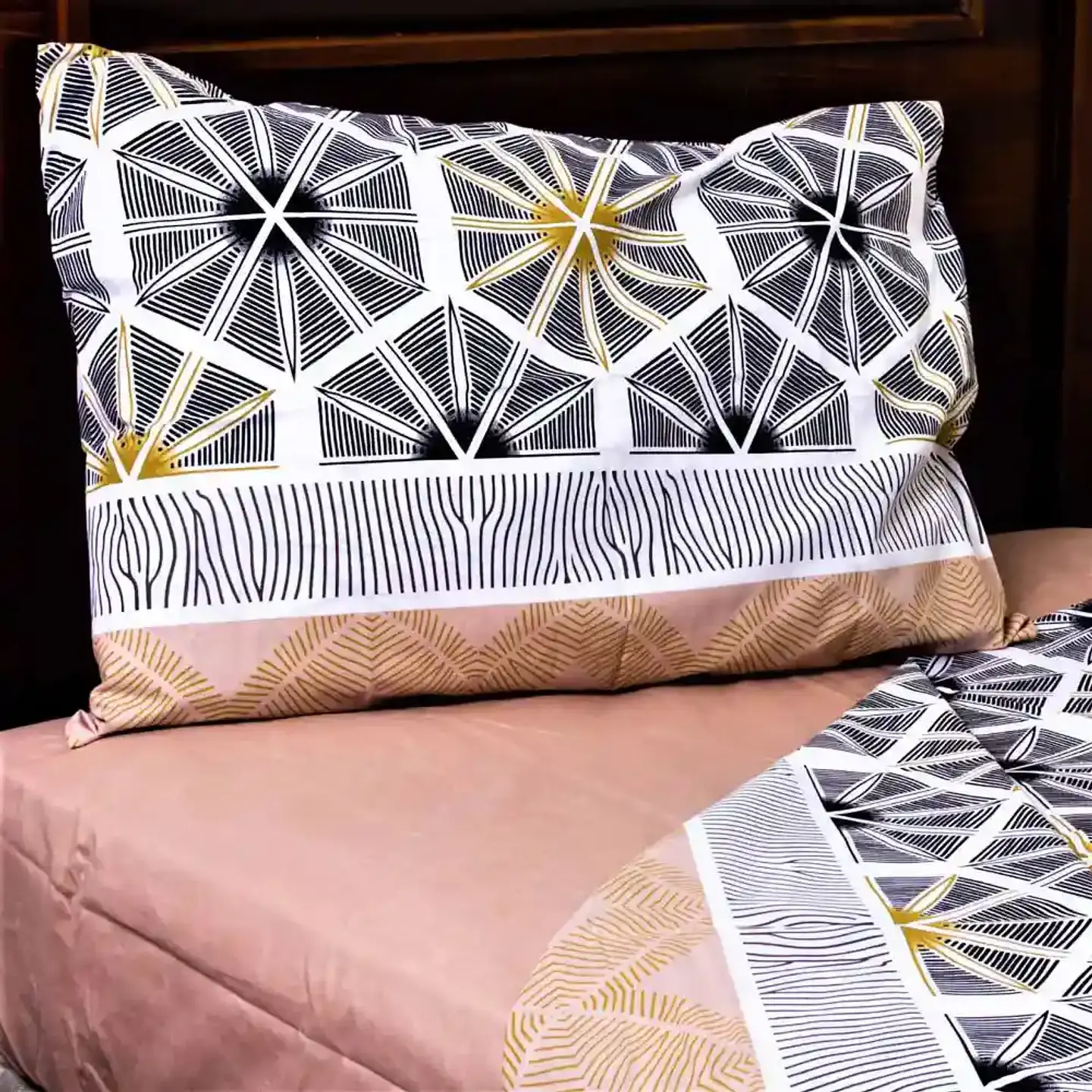 Juego de Sábanas Tie Beige King 1