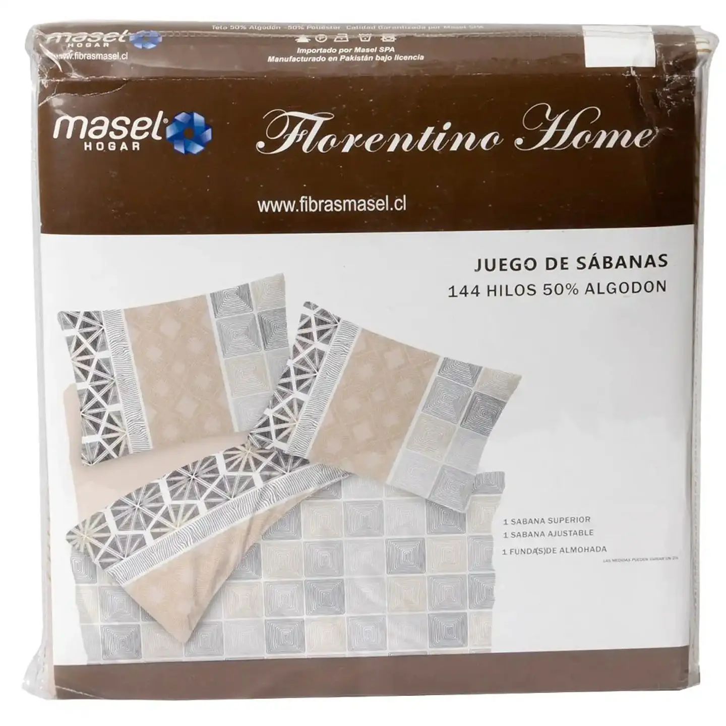Juego de Sábanas Tie Beige King 3