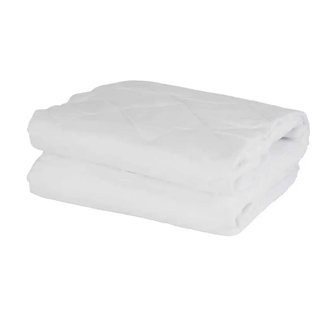 cubre colchon microfibra faldon 2 plazas Blanco 3