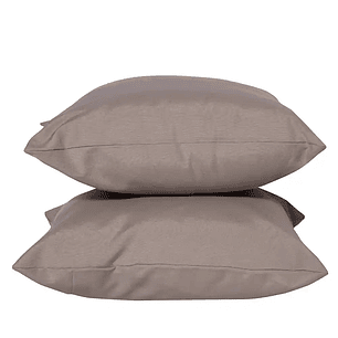 Set 2 Cojines Lona Tintada Siena Taupe 45x45