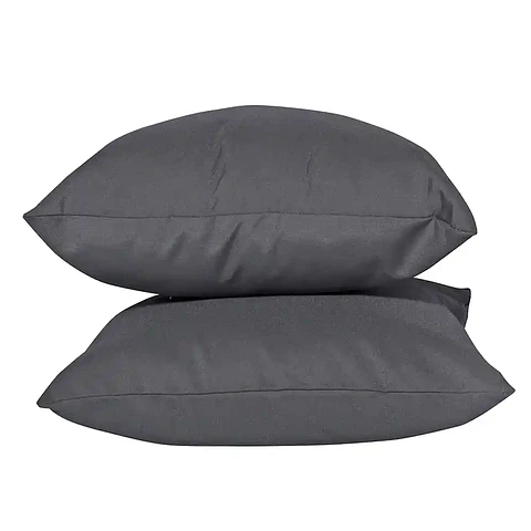 Set 2 Cojines Lona Tintada Siena Gris Oscuro 45x45