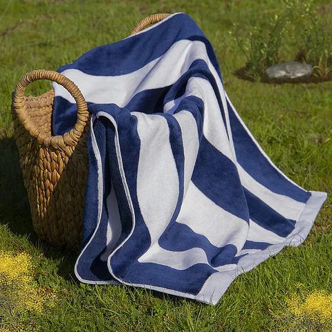 Toalla Playa Nautica 80x160 Azul Marino