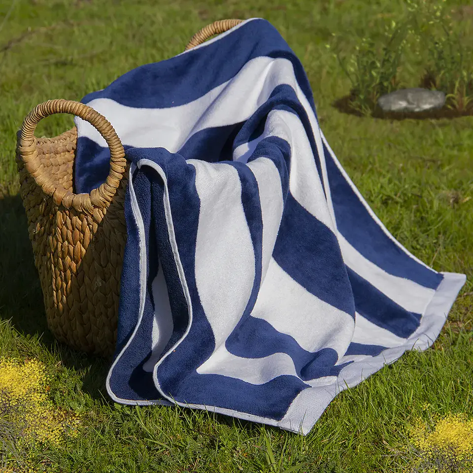 Toalla Playa Nautica 80x160 Azul Marino 1
