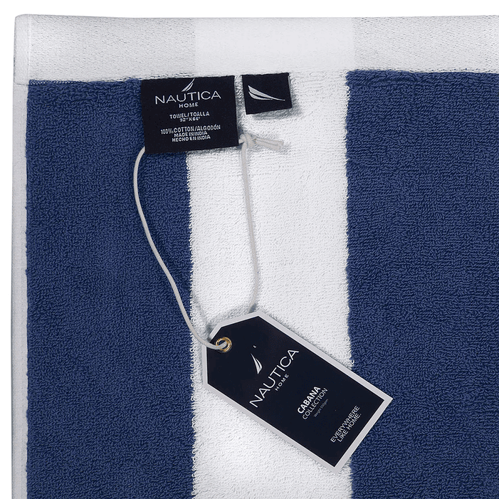 Toalla Playa Nautica 80x160 Azul Marino 4